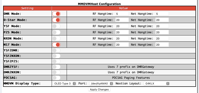 enabling M17 mode