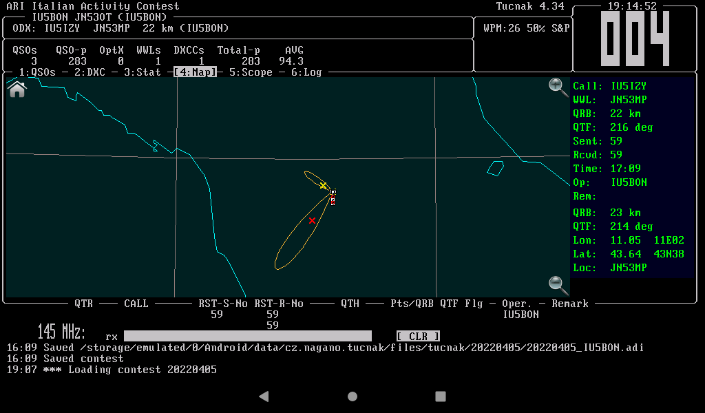 tucnak mappa QSO